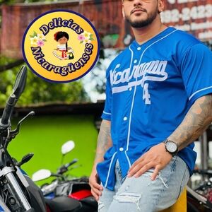 Blue Baseball Jersey Shirt